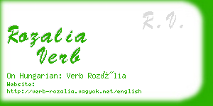 rozalia verb business card